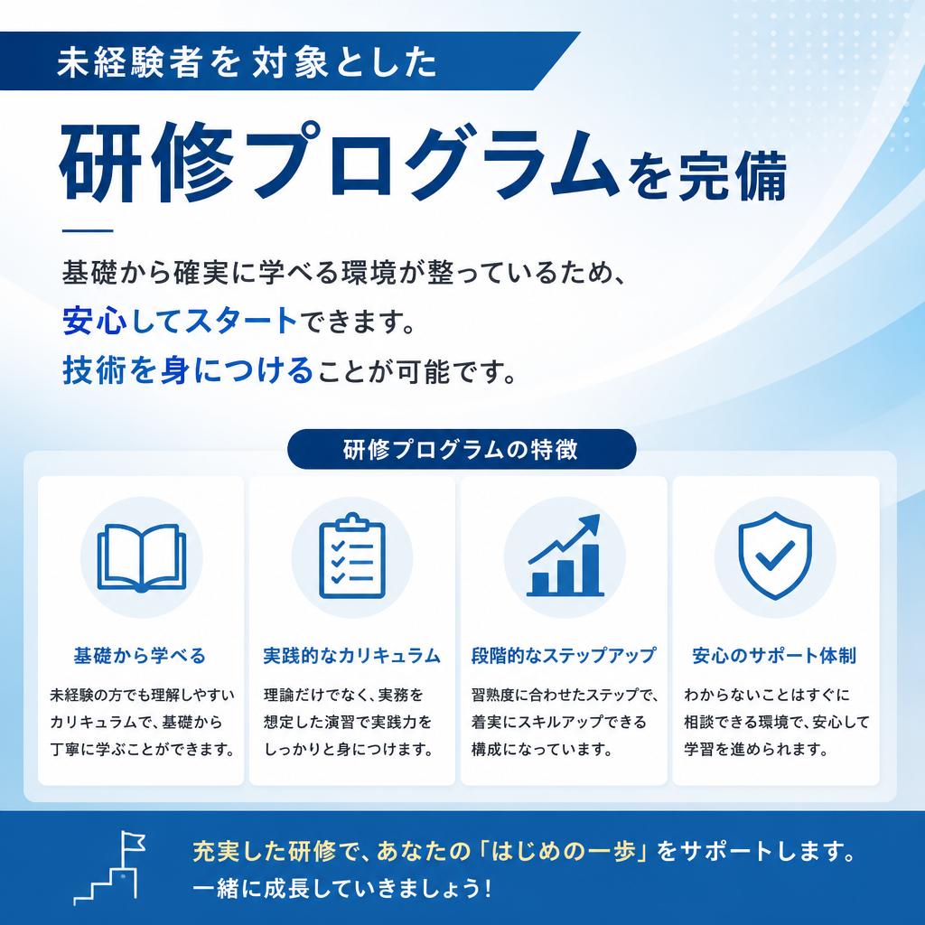 充実した研修プログラム