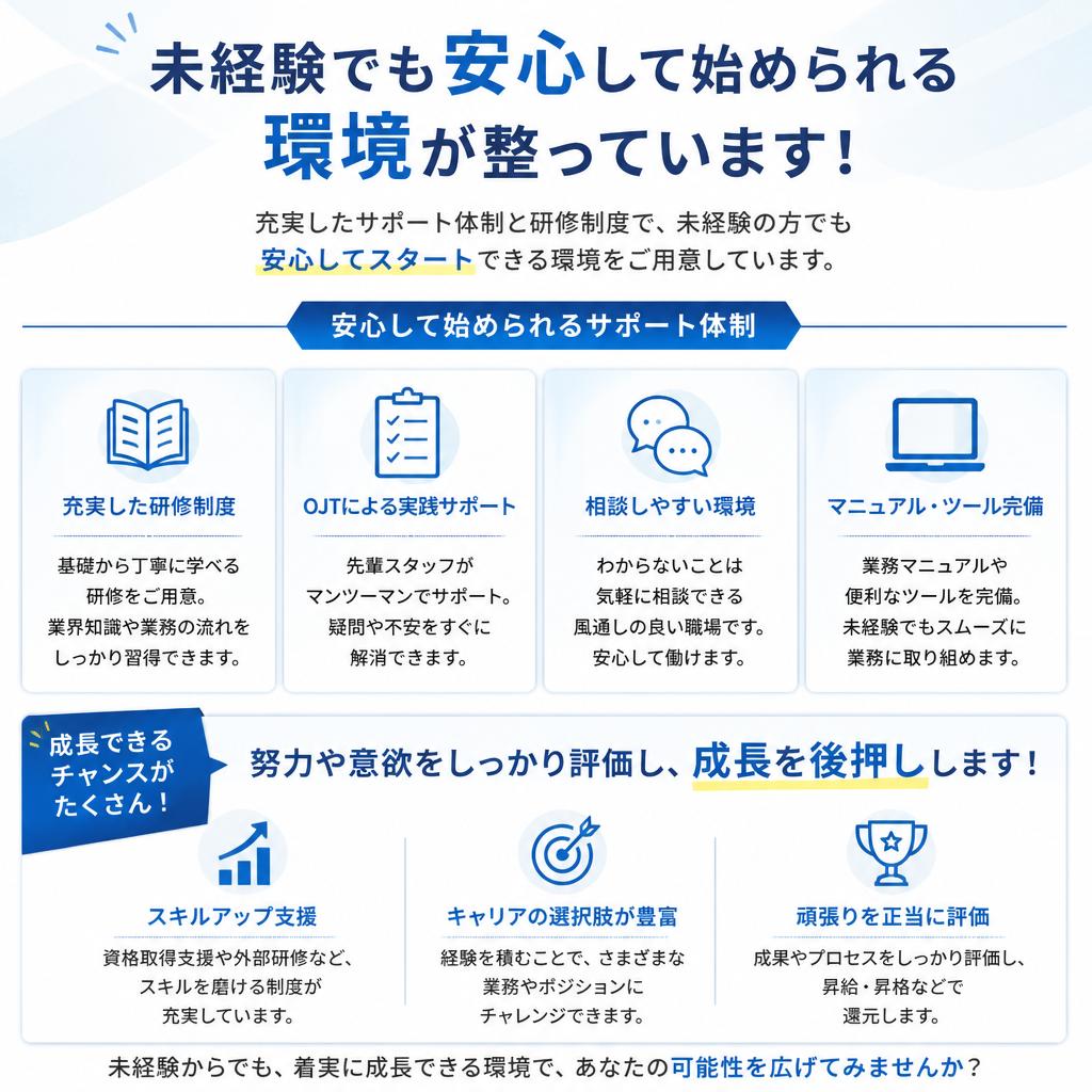 新卒・未経験者歓迎の理由